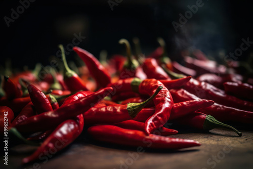 Fototapete Hot red chili or chilli pepper