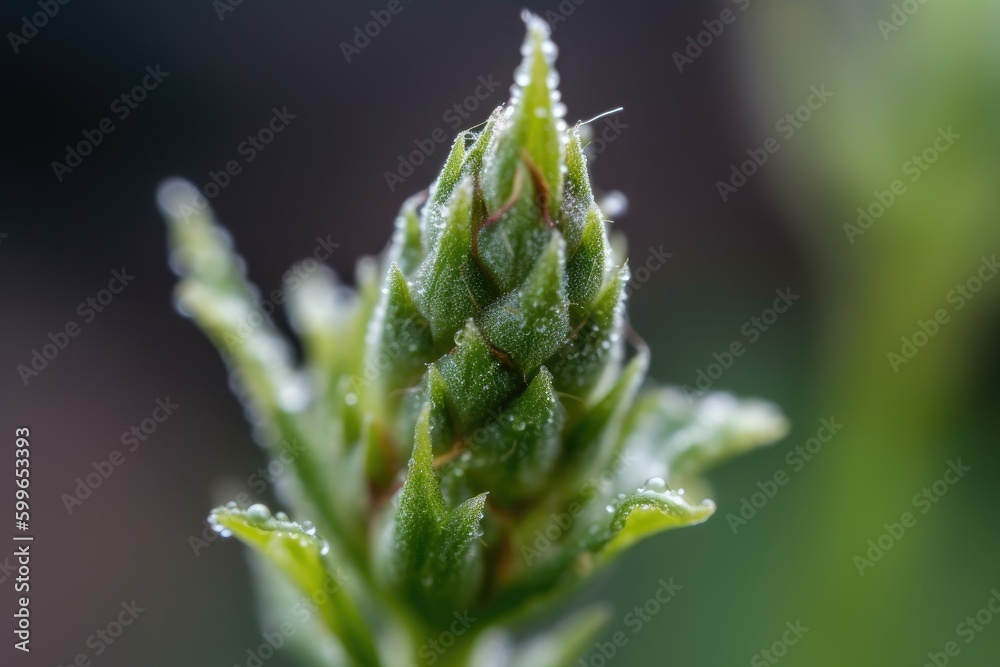 close-up of a bud, with intricate details visible, created with generative ai close-up of a bud, with intricate details visible, created with generative ai