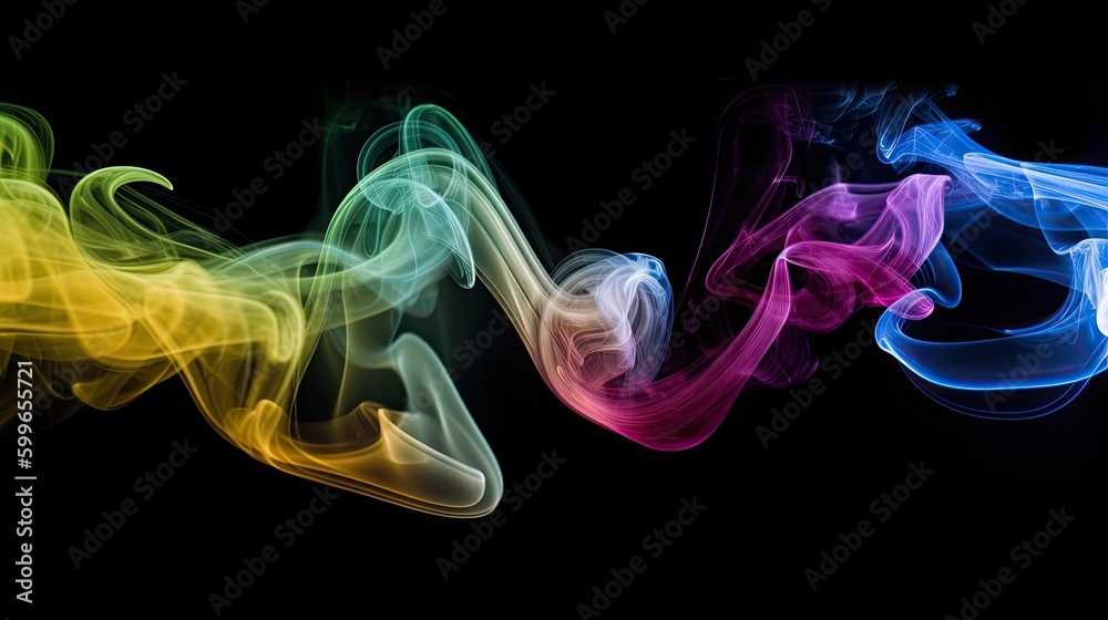 Fototapeta premium Abstract smoke of solid black background. For presentation. Generative AI, 