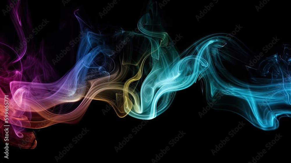 Abstract smoke of solid black background. For presentation. Generative AI, Abstract smoke of solid black background. For presentation. Generative AI,