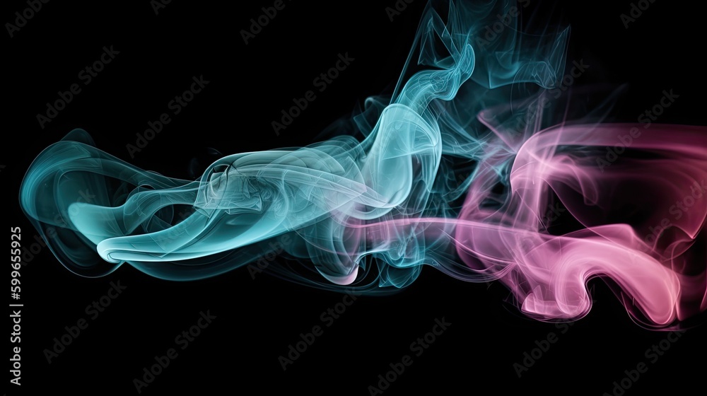 Fototapeta premium Abstract smoke of solid black background. For presentation. Generative AI,