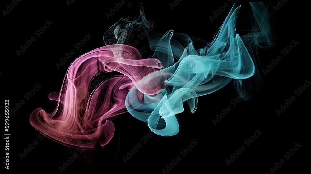 Abstract smoke of solid black background. For presentation. Generative AI, Abstract smoke of solid black background. For presentation. Generative AI,