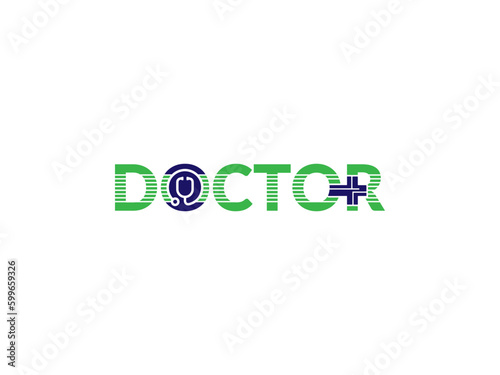 Abstract athlete doctor  logo vector design. Gym, sports games, fitness, business, trainer vector logo.  Quotation marks and symbol with modern colors vector design.
