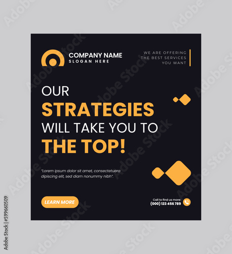 Digital business marketing banner for social media post template, We are digital marketing experts, and We find new ways to market you digitally, Your business needs attention