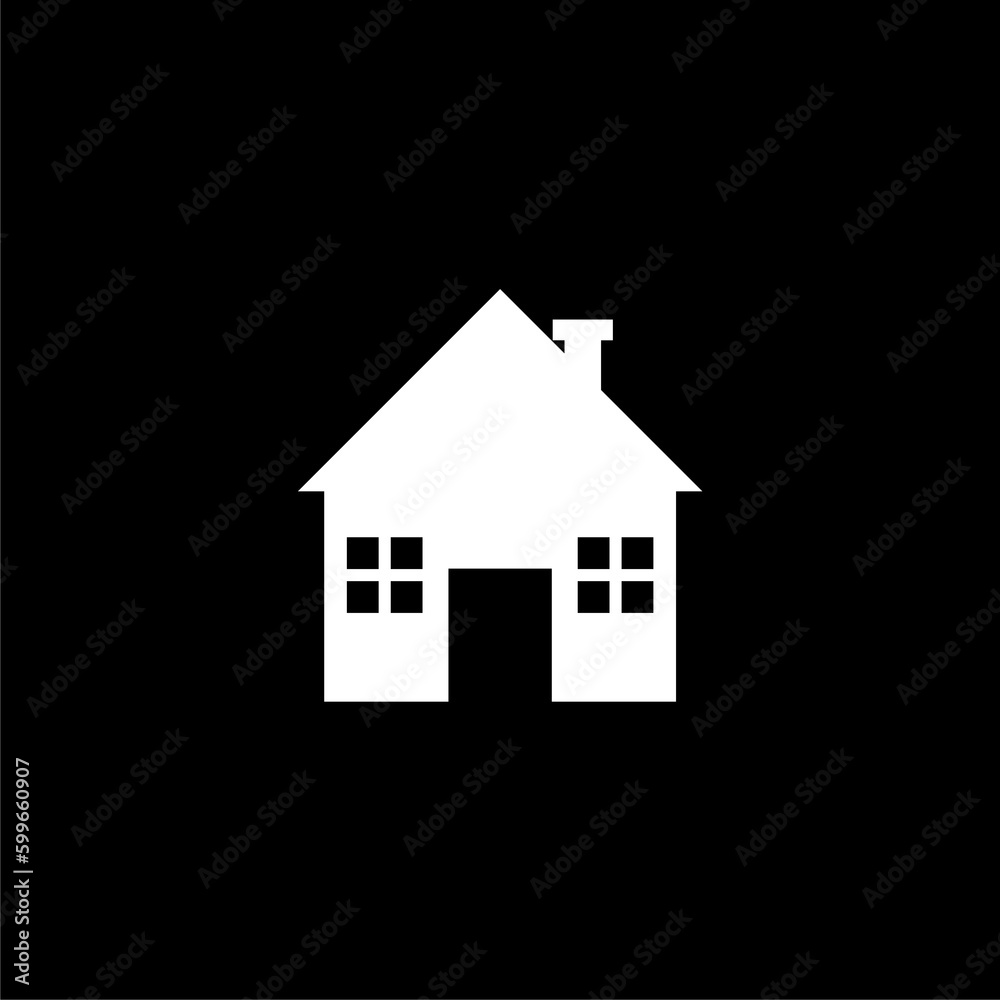 Home icon . Simple Home icon isolated on black background Home icon . Simple Home icon isolated on black background
