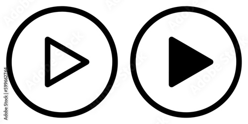 ofvs371 OutlineFilledVectorSign ofvs - play button vector icon . isolated transparent . black outline and filled version . AI 10 / EPS 10 / PNG . g11711