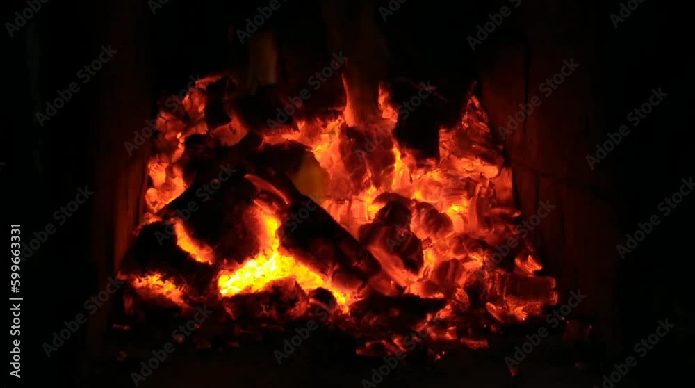 Fire in the stove for relaxation in autumn Fire in the stove for relaxation in autumn