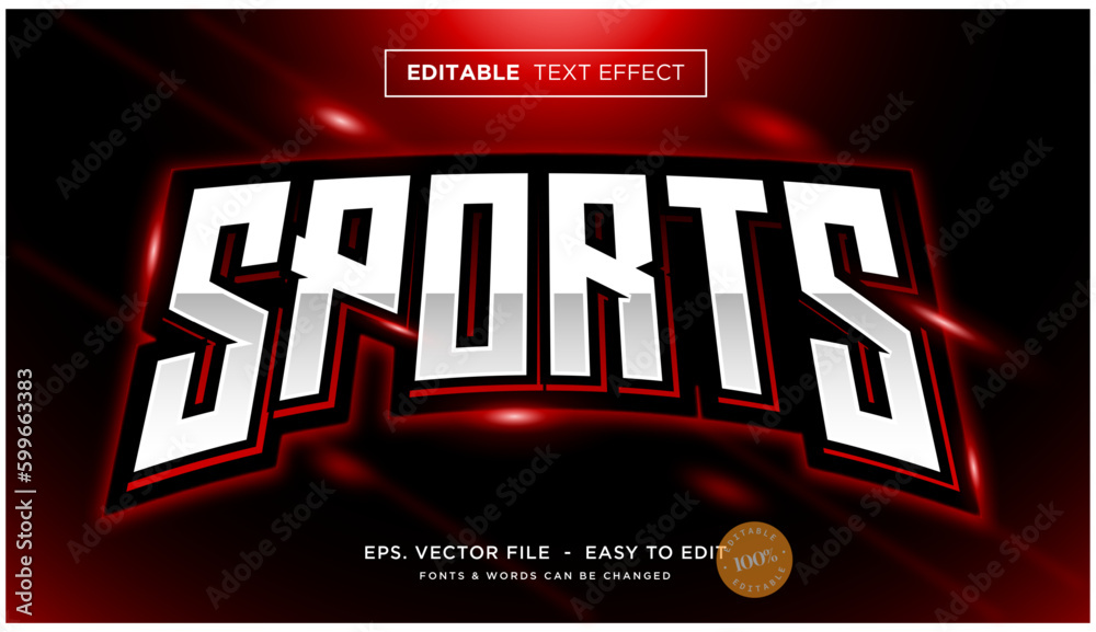 Fototapeta premium Esport gamer editable text effect