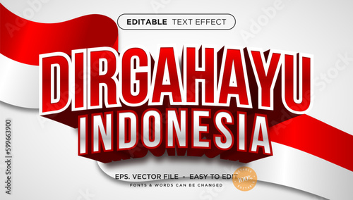 3D indonesia editable text effect