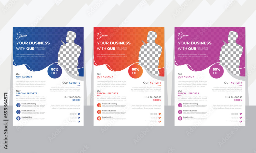 Vector illustration template in A4 size flyer for corporate business, marketing, business proposal, promotion, advertise, publication Vector illustration template in A4 size flyer for corporate business, marketing, business proposal, promotion, advertise, publication