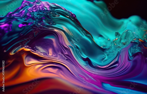 abstract liquid wavy background created with Generative AI technology