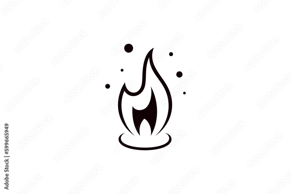 candle flame simple illustration logo design candle flame simple illustration logo design
