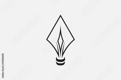 spearhead simple logo template design photo