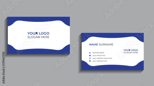 Modern business card design . double sided business card design template. 