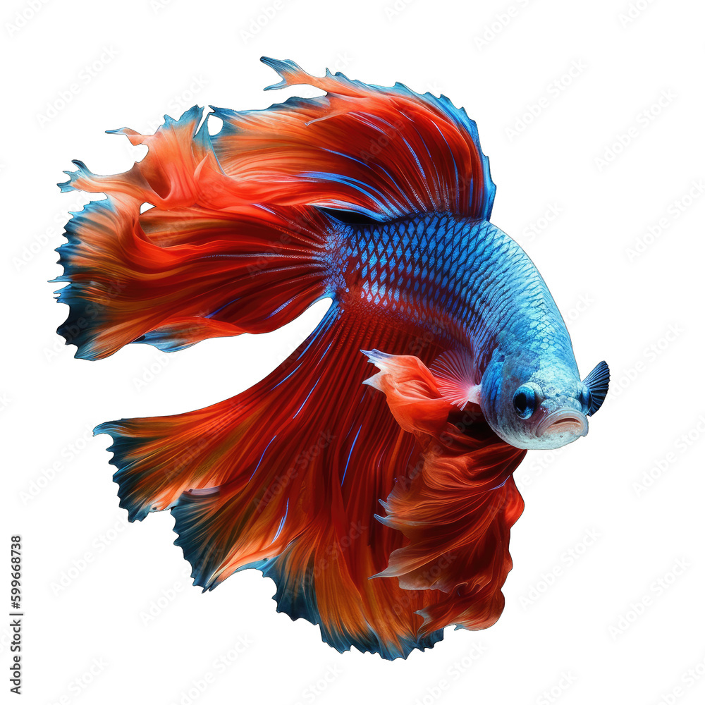 Obraz premium Siamese Fighting Fish Generative AI