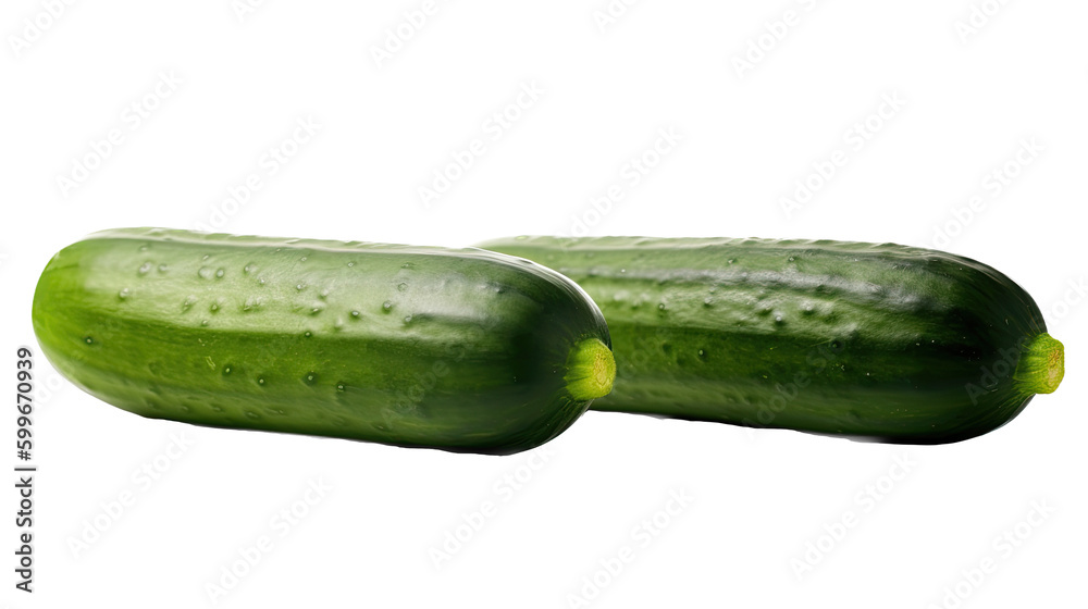 cucumbers, garden-themed, photorealistic illustration on a transparent background cutout in PNG. Generative AI cucumbers, garden-themed, photorealistic illustration on a transparent background cutout in PNG. Generative AI