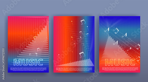Photography Music Festival flyer concept Jazz or Electronic and Rock Music Fest