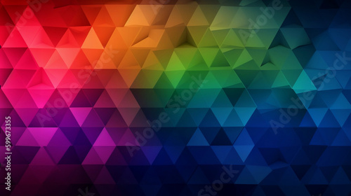 Geometric backgrounds and hearts of LGTBI pride. Funds with LGTBI colors. LGTBI pride celebration. Images created by AI.