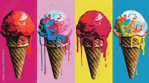 Ice cream pop art