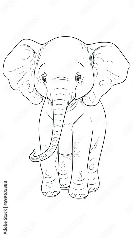 Fototapeta premium Animal Coloring Page