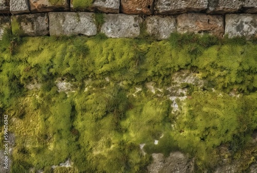 moss on stone, generative ai