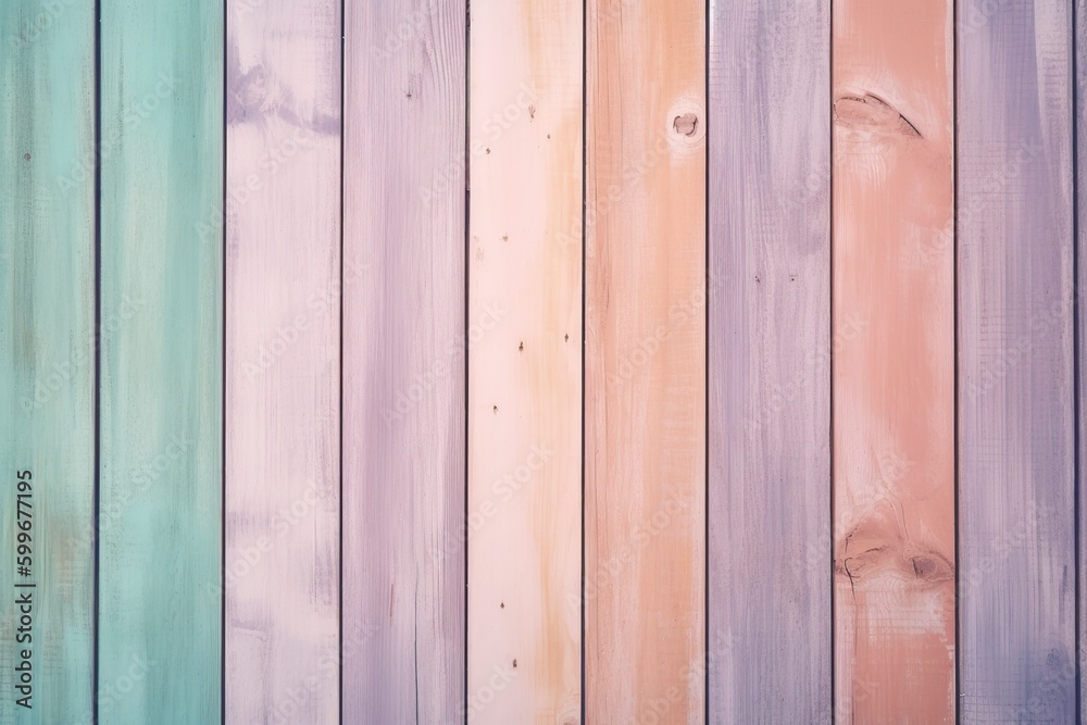 illustration, wood texture with pastel color planks, ai generative illustration, wood texture with pastel color planks, ai generative