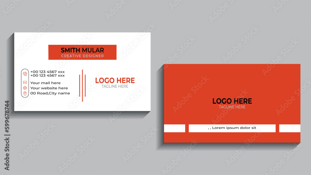Modern Business Card - Creative and Clean Business Card Template.