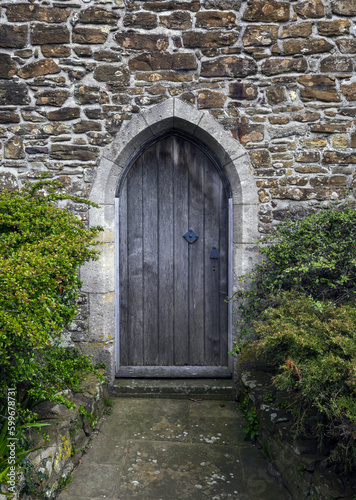 An old church door.