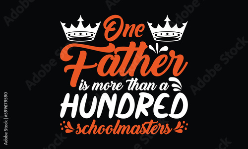 Father's Day" T-shirt design vector.
