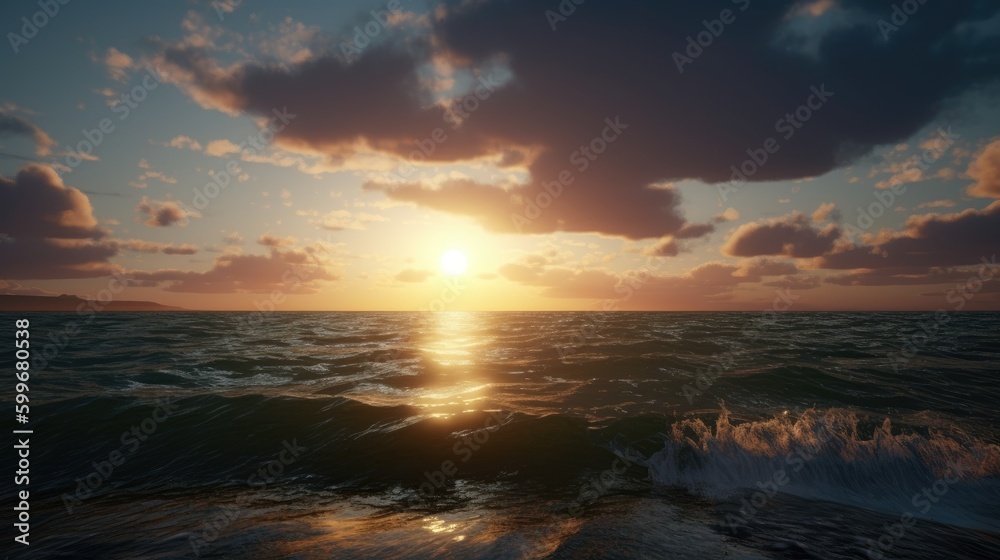 sun and the sea  wave