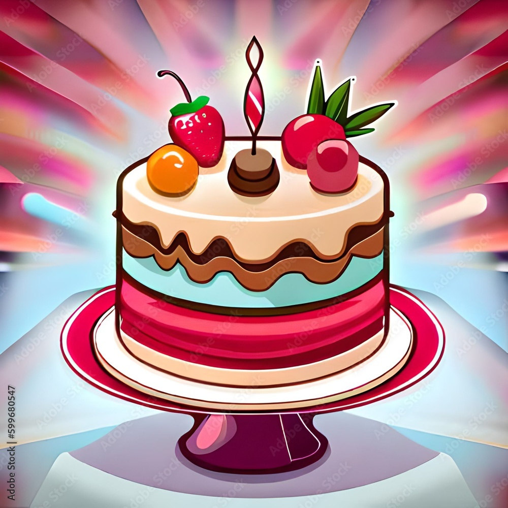 chocolate cake with cherry, generative ai chocolate cake with cherry, generative ai