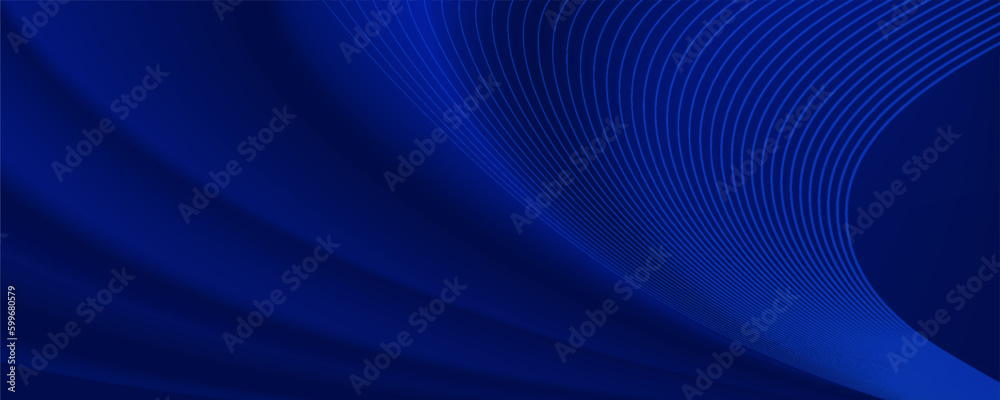 line luxury blue wave background. Vector illustration