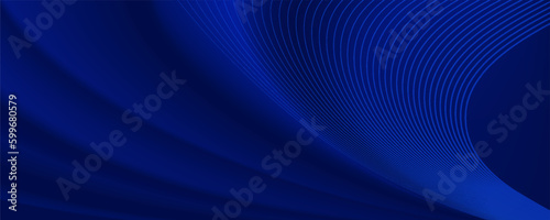 line luxury blue wave background. Vector illustration © Muhammad Muhdi