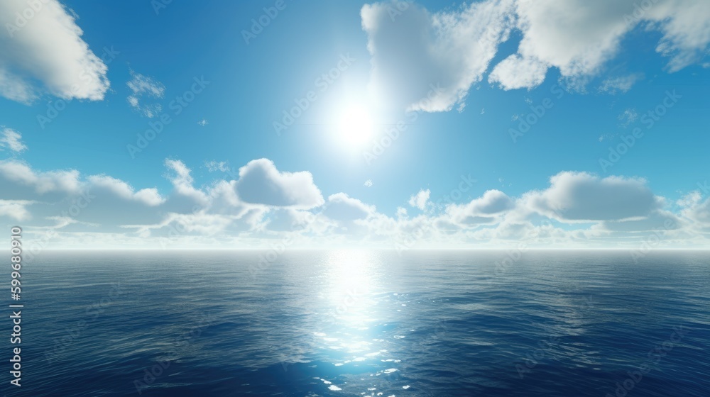 Obraz premium sun and the sea wave