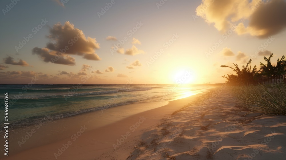 Obraz premium sunset on the beach