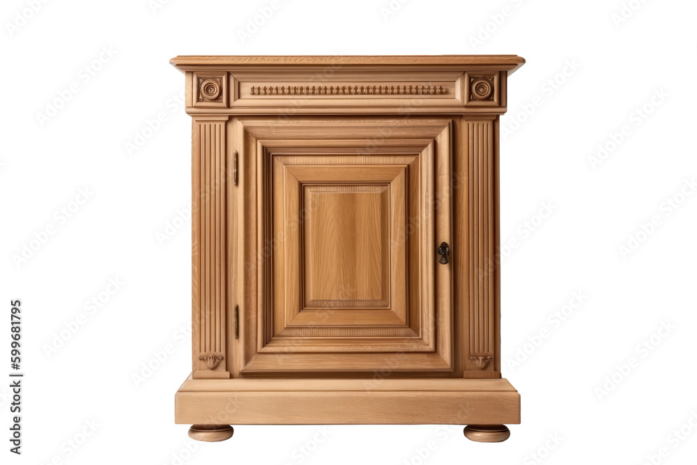 Cabinet Wooden. Isolated On A Transparent Background, Png. Generative AI Cabinet Wooden. Isolated On A Transparent Background, Png. Generative AI
