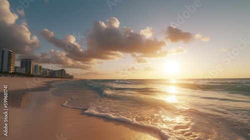 sunset on the beach © muhammad