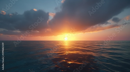 sunset over the sea