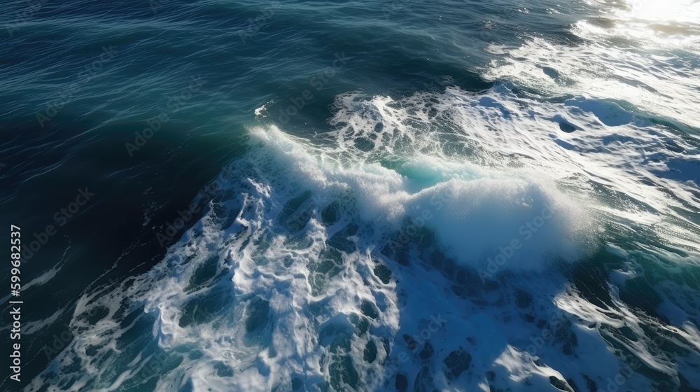 wave breaking on the rocks