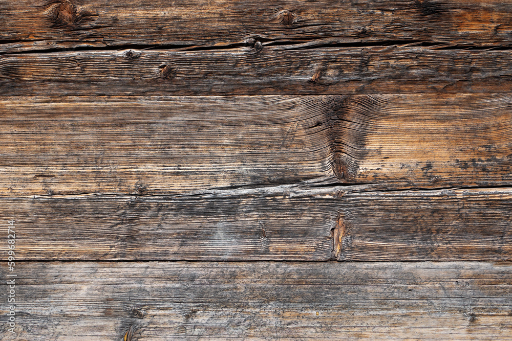 Naklejka premium Dark old wooden table texture background