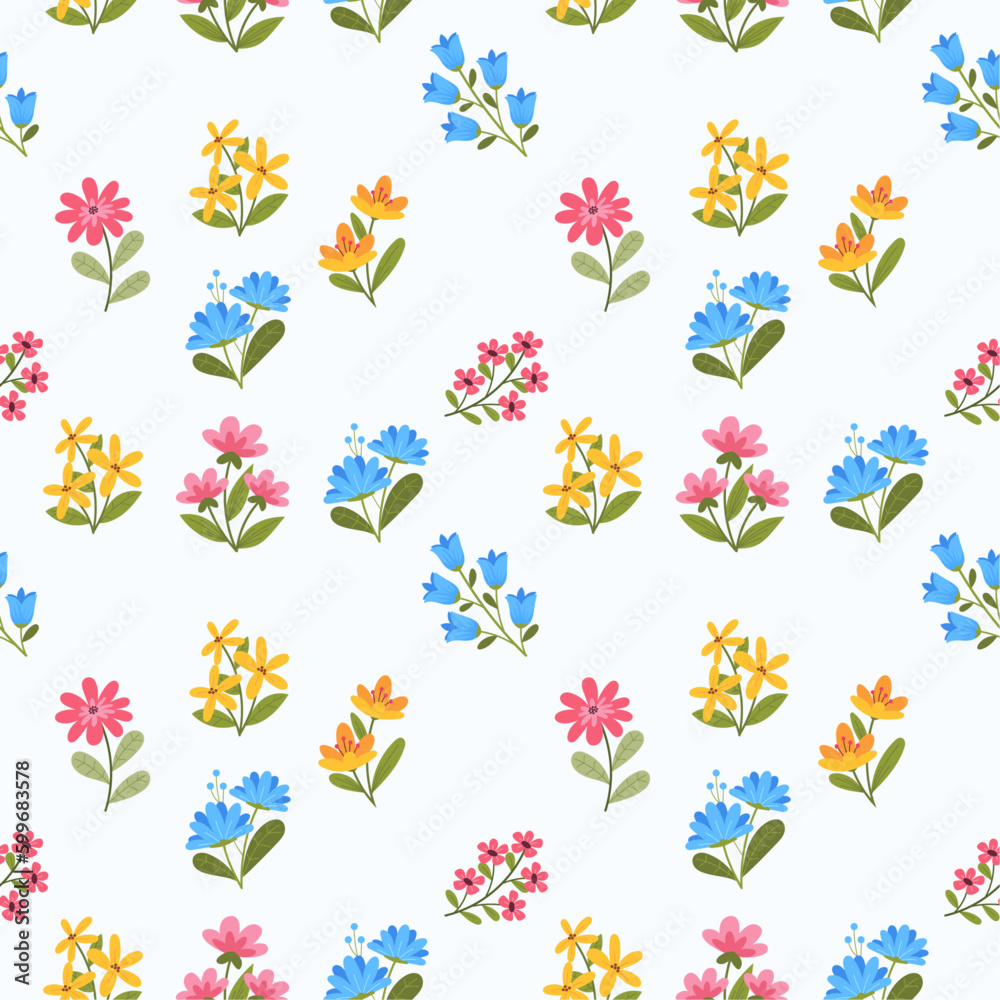 pattern with flowers. seamless floral pattern. floral decoration art.