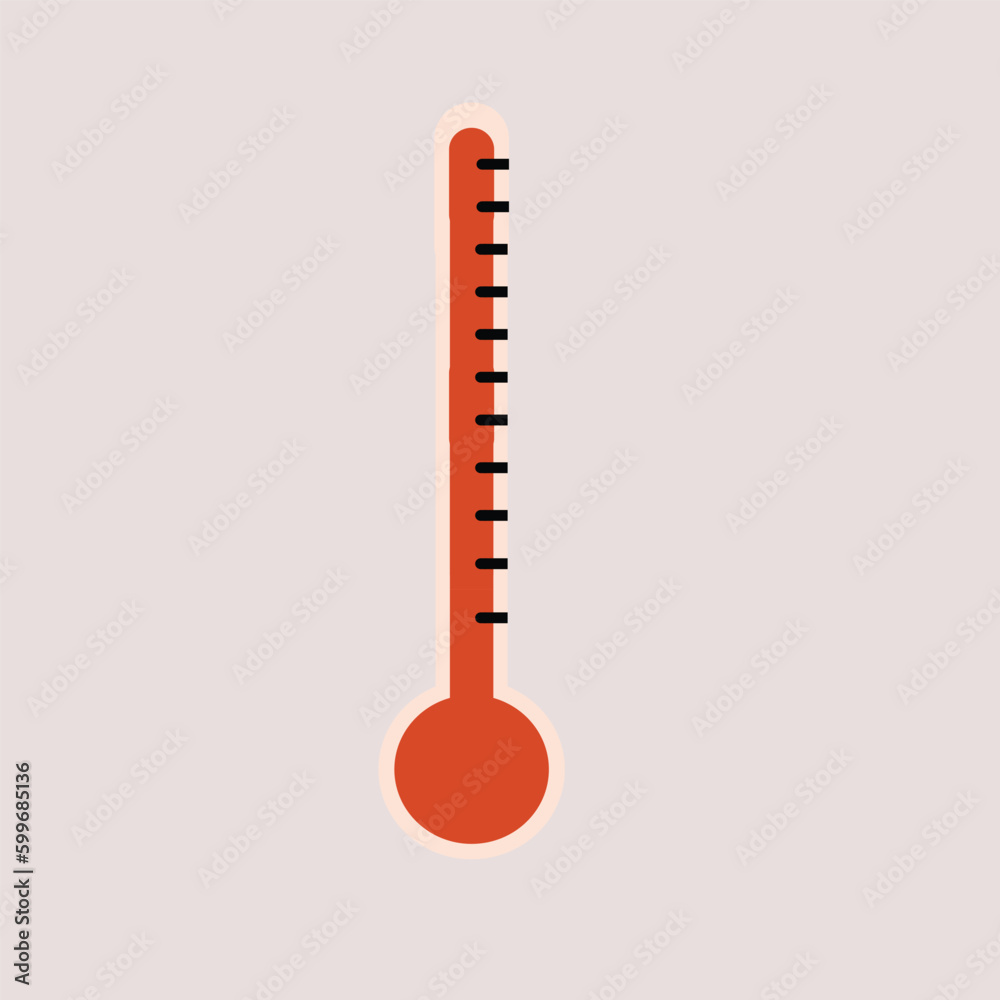 Thermometer flat design vector illustration. Thermometer flat design vector illustration.