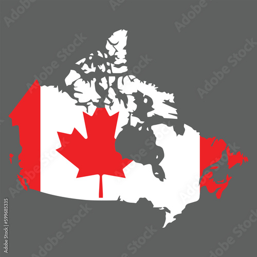 Canada - map and flag illustration