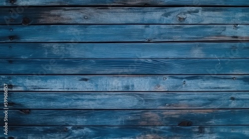 illustration, blue wood background, ai generative