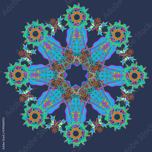 Mandala, Geometrie, Pattern, Muster, Stoff, Papier, Vektor Grafik