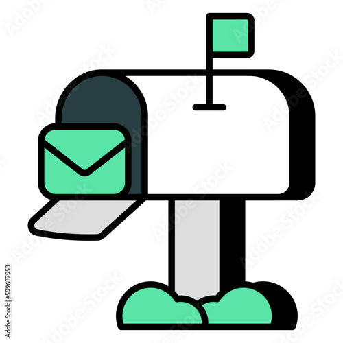 Trendy vector design of letterbox