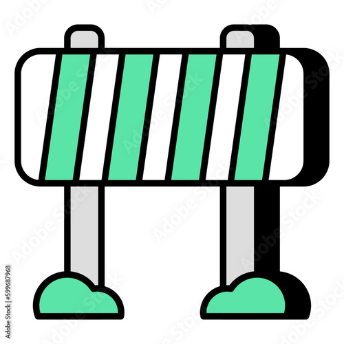 Trendy vector design of road block board