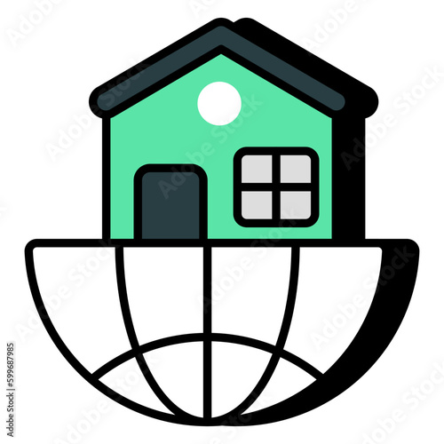 Modern design icon of urbanization