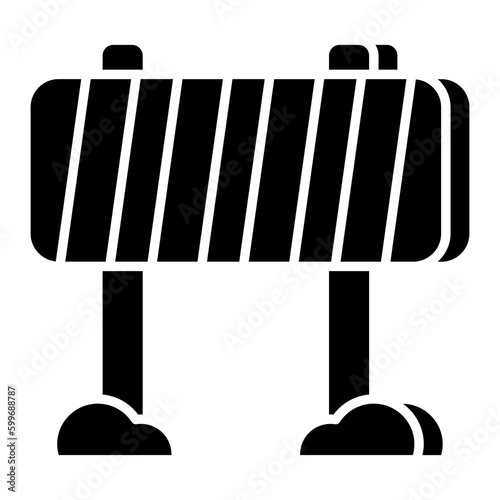 Trendy vector design of road block board