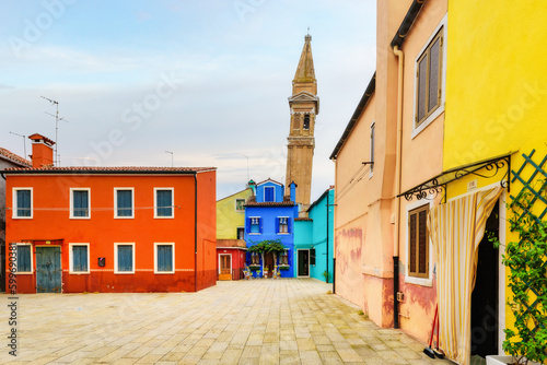 Fotografia Colorful houses on Burano island, Venice Italy